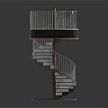 Elegant Modern Spiral Staircase Design With Metal Railings And Wooden Steps