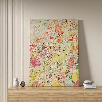 Modern Light Luxury Cream Vintage Simple Decorative Painting 3d model