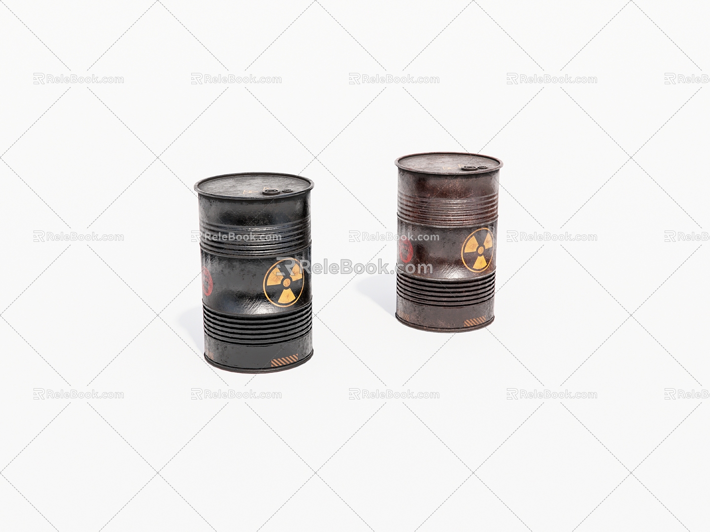 Old Iron Drum Oil Drum 3d model