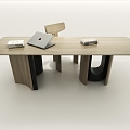 Middle Style Desk 3d model