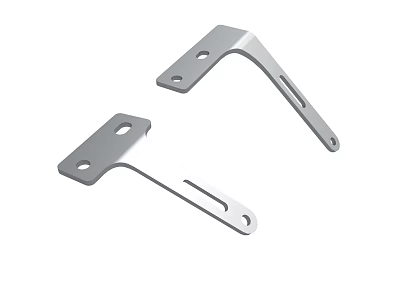 Stainless Steel L Shaped Metal Brackets With Holes For Furniture Support 3d model