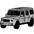 Modern Silver SUV With Roof Rack Black Wheels And Off Road Design