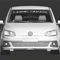 White Volkswagen Sedan With Spoiler LAKIN CAR AUDIO System And White Alloy Wheels