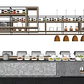 Modern Open Kitchen Interior Design With Island Counter And Appliances
