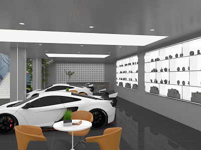 Hyundai 4S store car maintenance center car display hall 3d model