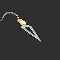 Modern Throwing Dagger Weapon With Sharp Blade Chain And Yellow Accent Design