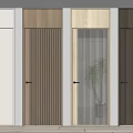 Modern Interior Hinged Doors With Different Wooden And Glass Panel Designs