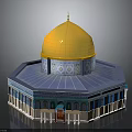 Iconic Domed Building Design With Golden Dome Blue Base Decorative Patterns And Ornate Arches