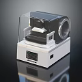 Shimadzu Laboratory Instrument With White Base Black Top And Transparent Cover