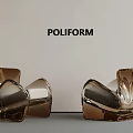 POLIFORM Transparent Modern Chairs With Unique Curved Design And Smooth Lines