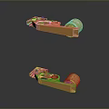 Golden Metal Hinges For Furniture Cabinet Drawer With Decorative And Functional Design