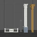 European Roman Column 3d model