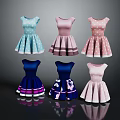 Stylish Women's Dresses in Various Colors with Polka Dots Stripes and Floral Patterns