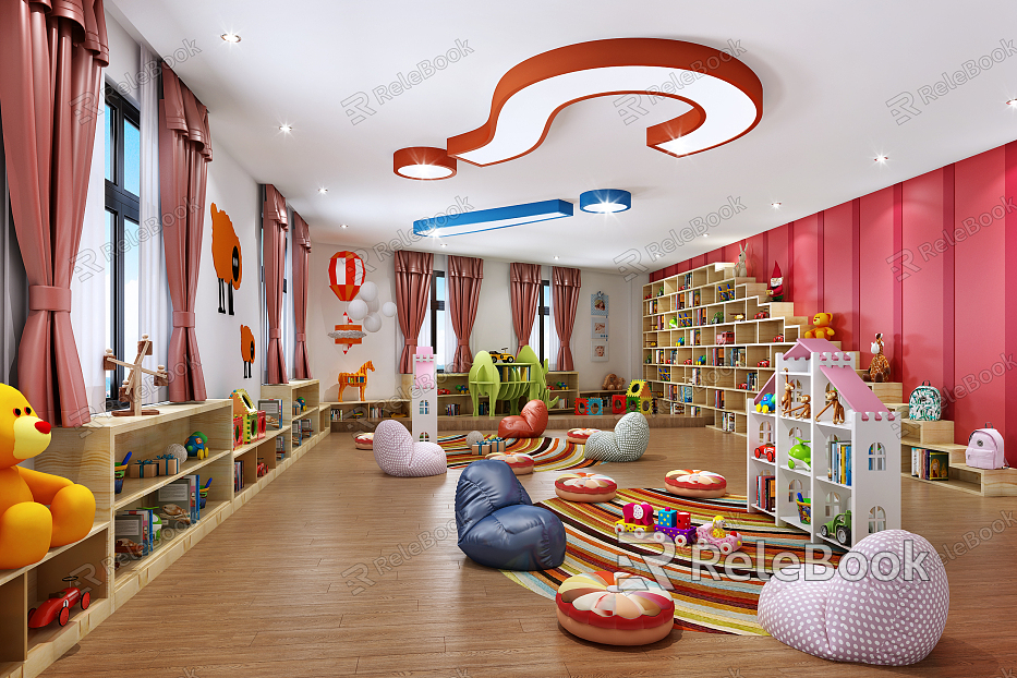 Modern Kindergarten Kindergarten Reading Classroom model