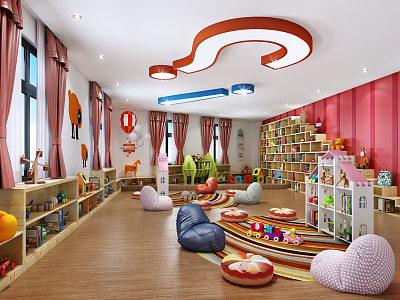 Modern Kindergarten Reading Classroom model