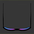 Fashionable Modern Sunglasses With Black Frame And Colorful Reflective Lenses For Daily Use