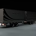 Black Modern Hartmann Logistics Truck With Streamlined Design And Branding