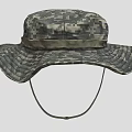 Camouflage Pattern Wide Brim Hat With Adjustable Strap For Outdoor Activities And Stylish Look