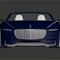 Luxury Navy Blue Convertible Car With White Interior Sleek Body Lines And Modern Wheels