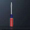 Hardware Tool Screwdriver With Blue And Red Handle And Silver Tip For Home Repair