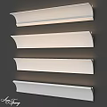 White Decorative Components With Various Designs Mounted On Wall For Interior