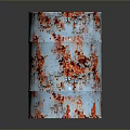 Cylindrical Industrial Equipment Featuring Blue White Exterior and Red Spots Interior Design