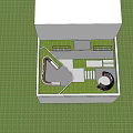 Modern Roof Garden Design With Green Plants Pathways And Seating Area
