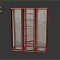 Metal Locker With Wooden Interior Storage Compartments Lockable Doors And Ventilation Grilles