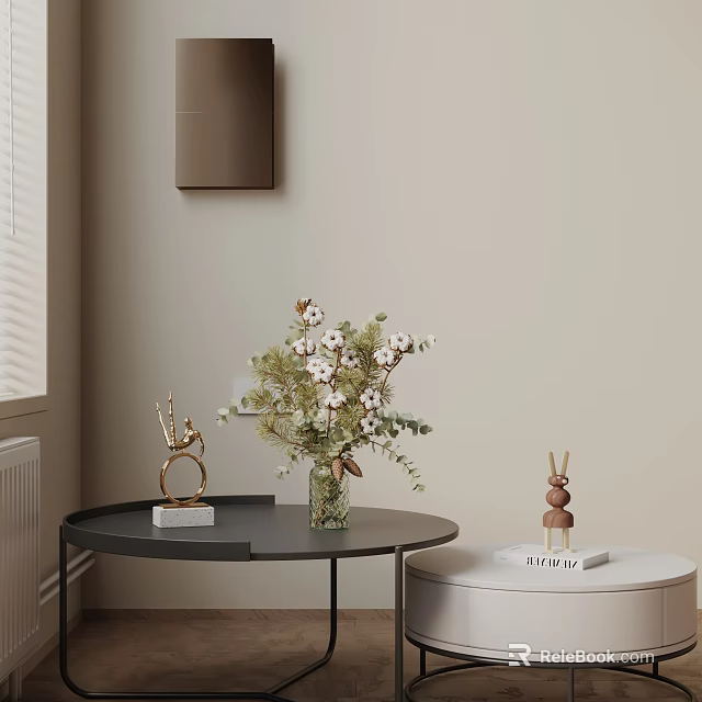 Elegant Modern Sofa Coffee Table Set With Velvet Upholstery And Marble Top Decorations 3d model 