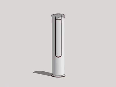 Modern Sleek White Tower Air Conditioner Fan With Vertical Design For Home Use 3d model
