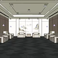 Modern Reception Room 3d model