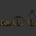 Handmade Rope Craft Items With Knots Loops Coils And Wooden Stick