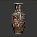 Exquisite Colorful Sculpture Carving Vase with Intricate Patterns Figures and Landscapes