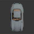 Silver Vintage Mercedes Classic Car With Sleek Body And Retro Design