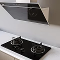 Modern Kitchen Interior With Sleek Black Range Hood Gas Stove White Countertop And Light Cabinets
