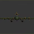 Green Aerospace Vehicle Model With Propellers Checkerboard Pattern And Blue Cockpit