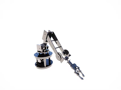 Industrial Robotic Arm Equipment With Multi Joint Structure And Gripping Mechanism 3d model
