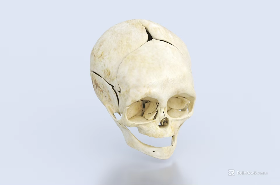 Medical Device Human Skull Model for Anatomy Teaching and Training Applications 3d model 