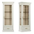 Elegant White Storage Cabinets With Glass Doors Gold Lines And Drawers