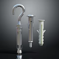 Durable Hardware Tools Featuring Hooked Metal Expansion Bolts Metal Screws And Plastic Anchors