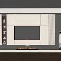 TV background wall 3d model