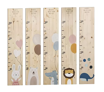 Modern height measurer children's measuring equipment children's height measurer 3d model