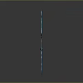 Blue Glowing Icy Magic Weapon With Intricate Sword Design And Light Effects