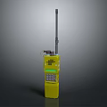 Yellow Handheld Portable Radio Transceiver With Antenna Display Screen And Keypad