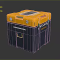 Portable Solar Powered Storage Container With Yellow Top And Gray Body For Daily Use