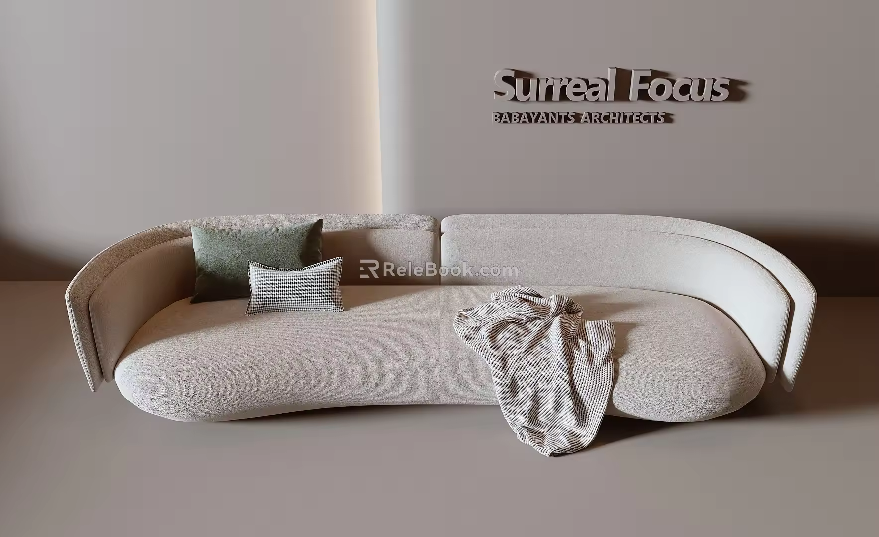 Coffee table double sofa set sofa 3d model