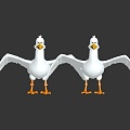 Modern bird seagull 3d model