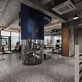 Modern Fitness Gym Interior With Workout Equipment And Open Training Space