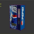 Pepsi Vending Machine With Blue Exterior Vibrant Logo And Beverage Graphics