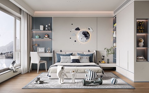 Modern Children's Room Children's Room Boys Room Children's Room 3d model